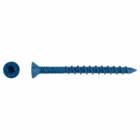 Steel flat-head screw anchor with Torx drive, 3/16 in diameter, for fastening into concrete, brick, or block substrates. Suitable for light- to medium-duty anchoring of fixtures and brackets. Supplied in a 100-pack