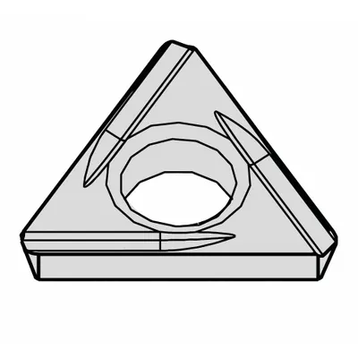 WIDIA Triangle Turning Insert: TDHH130805 - Triangle (T) Indexable Turning Inserts