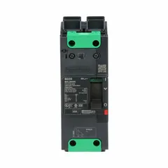2-pole B-Frame molded case circuit breaker rated 35 A with a maximum interrupting rating of 25kA at 277/408V AC. Features fixed instantaneous trip and Everlink Lug terminations on both ends for secure connections. Suitable for overload and short-circuit protection in power distribution systems.