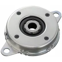 Clockwise gearless rotary damper with disk-type design and iron body. Provides 6 N-m torque for controlled motion damping in industrial equipment such as lids, doors, and levers