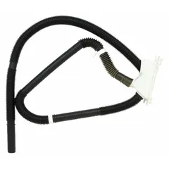 Replacement drain hose for Whirlpool laundry appliances. Carries wastewater from the washing machine to the household drain system during the drain cycle. Designed as a direct replacement for the original part.
