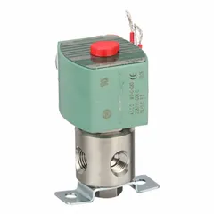 This 3-way/2-position normally closed solenoid valve from REDHAT features a 1/4 in pipe size and operates on 24V DC. It is direct mount with an NBR seal and a watertight coil enclosure, suitable for controlling the flow of air, water, or light oil in industrial automation, HVAC, and process control systems.