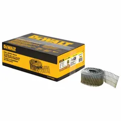 Collated siding nails with a 2 in overall length, blunt diamond point, and ring shank. Constructed from 18-8 stainless steel with a flat head. Packaged in a 3600-count coil for use with pneumatic siding nailers in exterior siding and trim applications.