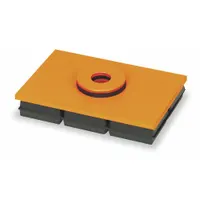 MASON Vibration Isolator Pad: Neoprene, Smooth Pad Top, 4 in Lg, 4 in Wd, 1 in Ht