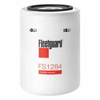 Can-type fuel/water separator cartridge with 5 1/4 in overall height, 5 1/4 in overall length, and 3 11/16 in outside diameter. Used in diesel fuel filtration systems to separate water and contaminants from fuel