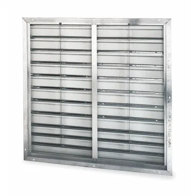 Dayton 39 in H x 39 in W Double-Panel Wall-Mount Backdraft Damper - Wall-Mount Backdraft Dampers