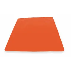 Orange rectangular polyurethane drain cover seal. Measures 58 in L x 36 in W and fits drains up to 52 in L x 30 in W. Self-sealing design provides a flexible barrier for large rectangular drains in industrial and commercial settings.