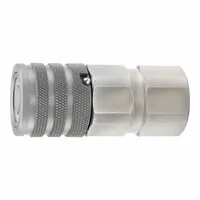 Steel hydraulic quick-connect coupling body with 1-1/16"-12 thread size and 115 lpm maximum flow rate. Used in hydraulic systems for rapid connection and disconnection of fluid lines under pressure