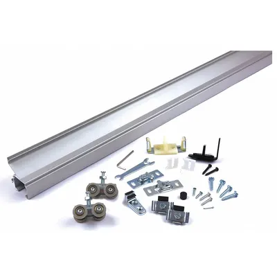 NATIONAL GUARD SLAL-250-SW-72 Hanging Door Track Kit, 6 ft, 250 lb Capacity - Hanging Door Track Kits