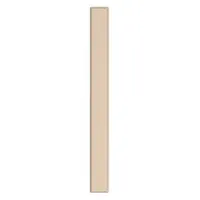 Steel pilaster for bathroom partitions with a khaki smooth semi-gloss finish and honeycomb inner core. Measures 70 inches in height, 7 inches in width, and 1 1/4 inches in thickness. Provides structural support and privacy in commercial restroom stalls