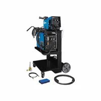 DC multiprocess welder with MIG package including Intellx Basic Wire Feeder. Provides up to 425 A for Stick and TIG welding. Used in industrial fabrication, maintenance, and repair applications