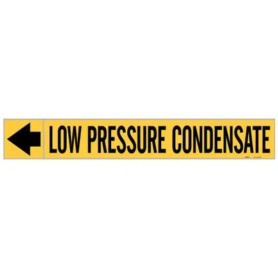 BRADY Low Pressure Condensate Adhesive Pipe Marker on a Roll - Low Pressure Condensate Adhesive Pipe Markers on a Roll