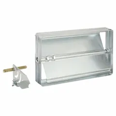 Steel rectangular manual balancing damper with locking manual quadrant. Designed for vertical mounting in HVAC ductwork to regulate and balance airflow. Maximum air velocity 2000 fpm.