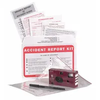 Training kit covering Vehicle Accident Information for Drivers regulations. Includes a 6 in x 9-1/4 in Accident Report Envelope. Used to educate drivers on proper accident reporting procedures