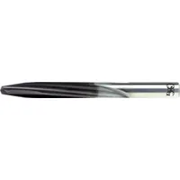 This solid carbide drill reamer combines drilling and reaming in a single operation for composite materials. It features a diamond coating and a 130° point angle. The tool has a diameter of 0.1285 inches and an overall length of 2 inches. It is suited for use with fiberglass, carbon fiber, and other abrasive composites