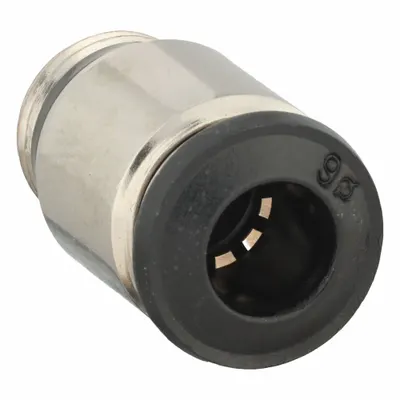 AIGNEP USA Nickel-Plated Brass Tube Fitting, 6 mm OD x 1/8 in Pipe, 5-Pack - Nickel-Plated Brass Tube Fittings