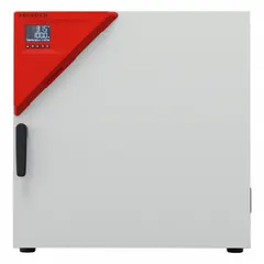 This mechanical forced-air convection oven from BINDER offers a 4.1 cu ft capacity and programmable operation. It provides a maximum temperature of 300°C with a temperature uniformity of ±1.4°C at 150°C, powered by 120V and 1.4 kW. Suitable for drying, heating, and thermal testing in laboratory environments.
