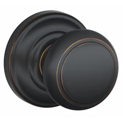 SCHLAGE F170 AND 716 AND Dummy Knob Lockset, Bronze, Andover Style - Dummy Knob Locksets