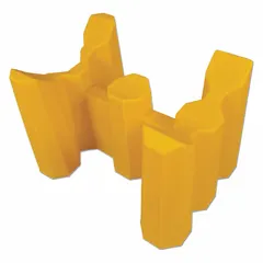 This modular rack base supports one drum or container for dispensing operations. Constructed from polyethylene, it provides a stable platform with a load capacity of 750 lb. Suitable for use in industrial facilities where secure drum placement is required.