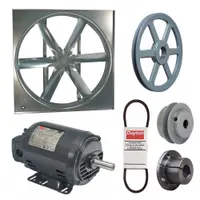 DAYTON Supply Fan w/Drive Package: Belt Drive, 36 in Blade, Open Dripproof, 17,407 cfm, 3 ph (MPN 7AD05)