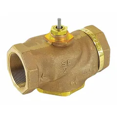 Hydronic globe valve for regulating water flow in HVAC heating and cooling systems. Suitable for commercial buildings, district energy plants, and industrial process loops requiring precise flow control.