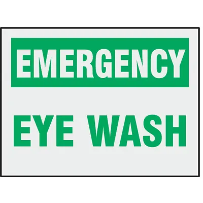 BRADY Emergency Eye Wash Sign - Emergency: Eye Wash Signs