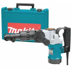 This corded demolition hammer delivers 5.6 ft-lb of impact energy at 2900 bpm for chipping and light breaking tasks. It features a 3/4 in hex shank, weighs 13.4 lb, and operates on 120V AC. Suitable for concrete breaking, tile removal, and renovation work.