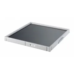 This plastic dish attachment is designed for use with IKA model 0025002986 lab shakers. It provides a platform for holding dishes securely during mixing or shaking procedures. Overall dimensions are 19 3/4 inches in length and 19 inches in width.