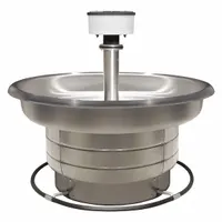 BRADLEY Wash Fountain: Silver, Stainless Steel, Circular, 54 in Overall Wd, 8 Stations (MPN S93-534)