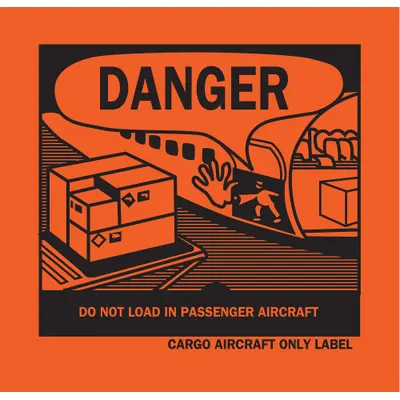 BRADY 63239 Aircraft Only Label: Do Not Load in Passenger Aircraft