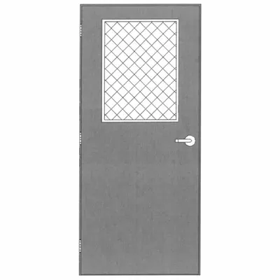 HARVARD PRODUCTS Security Door with Frame: Rectangle Window, 85 1/2 in Door Opening Ht - Security Doors with Frames