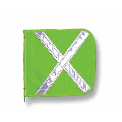 CHECKERS Warning Whip Replacement Flag Reflexite X Green 16x16 in FS9025-16-G - Warning Whip Replacement Flags