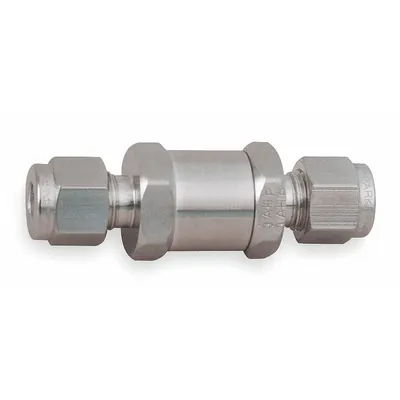 Parker Stainless Steel Instrumentation Poppet Check Valve, Inline, Compression - Stainless Steel Instrumentation Poppet Check Valves