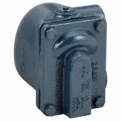 Cast iron C-pattern float and thermostatic steam trap with 2 in FNPT connection. Rated for 8,500 lb/hr capacity at 30 psi maximum pressure and 377°F maximum temperature. Stainless steel float. Designed for horizontal installation. Used to automatically drain condensate from steam lines in industrial heating processes, steam mains, and heat exchangers.