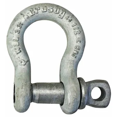 CROSBY Anchor Shackle: Anchor Shackle, 4,000 lb Working Load Limit, 21/32 in Wd Between Eyes - High-Strength Anchor Shackles for Lifting