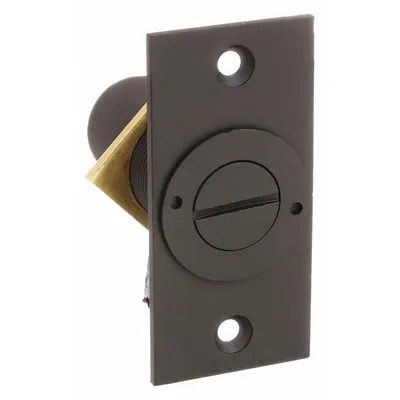 KABA ILCO Dust-Proof Strike Plate, 2 15/16 in Lg, 1 3/8 in Wd, Black - Dust-Proof Strike Plates