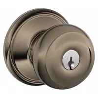 SCHLAGE RESIDENTIAL Door Lockset: Office Knob Locksets, Nickel (MPN F51A GEO 620)