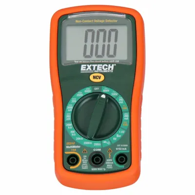 EXTECH Digital Multimeter: Avg, CAT II 1000V/CAT III 600V - Standard Feature Multimeters