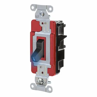 HUBBELL Wall Switch: Toggle Switch, 3-Way, Maintained, Black, 120/277V AC - Toggle Wall Switches