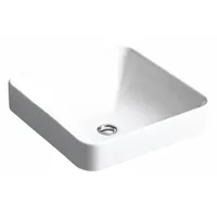 KOHLER Bathroom Sink: White, Vitreous China, 16 1/4 in Overall Lg, 16 1/4 in Overall Wd, Vox® (MPN K-2661-0)
