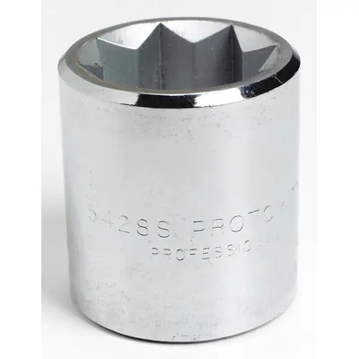 PROTO Socket: SAE, 1/2 in Drive Size, 1/2 in Socket Size, 8-Point, Std, Chrome - 1/2" Drive Hand Sockets