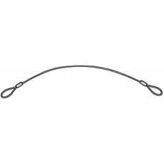 Nylon lanyard with steel component, 12 in overall length, featuring 3/4 in loop at both ends. Sold in pack of 10. Used to secure tools at height, attaching to a tool and worker harness to prevent dropped objects.