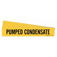 Pipe Marker: Pumped Condensate, Yellow, Black, Fits 8 in and Larger Pipe O.D., 1 Pipe Markers, 5 PK (MPN 8799-1HV-PK)