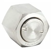 Stainless steel O-Ring face seal cap from the Seal-Lok series. Thread size 9/16"-18. Used to seal the end of tubing in hydraulic systems requiring leak-free connections