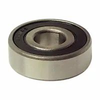 Metal rear wheel bearing for Invacare wheelchairs. Overall width 1 3/8 in. Used to replace worn bearings in wheelchair rear wheels, ensuring smooth rotation and supporting mobility in medical and home-care settings