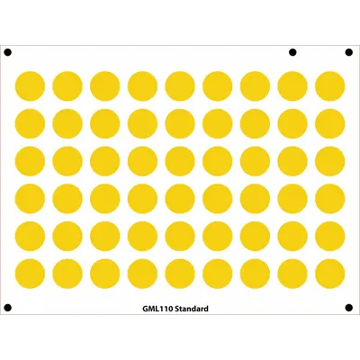 ACCUFORMNMC GML110YL Yellow Polyester Gauge Marking Labels, 54-Pack