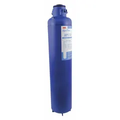 Whole house water filter with pleated non-woven media for particulate reduction. Rated at 20 gpm flow and 10,000-gallon service life. 21-inch overall height. Suitable for residential or light commercial point-of-entry filtration.