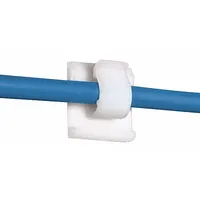 Cable Clip: 0.62 in Max. Bundle Dia., 1.24 in Lg, 1.12 in Wd, Nylon 6/6, Natural, Rubber, 100 PK (MPN ACC62-A-C)