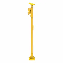Ratcheting support brace with 4 ton capacity, 38 in stroke length, and 69 in minimum height. Used for vertical support and adjustment in industrial applications such as mining and construction.