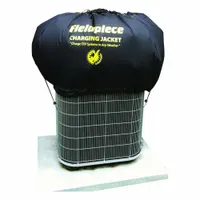 The FIELDPIECE Charging Jacket is a protective accessory designed to shield manifold gauge sets and hoses from damage during transport and storage. It helps keep equipment organized and secure on job sites